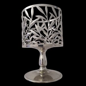 Bed Bath & Beyond Vine Leaf Pedestal 3 Wick Candle Holder Vase